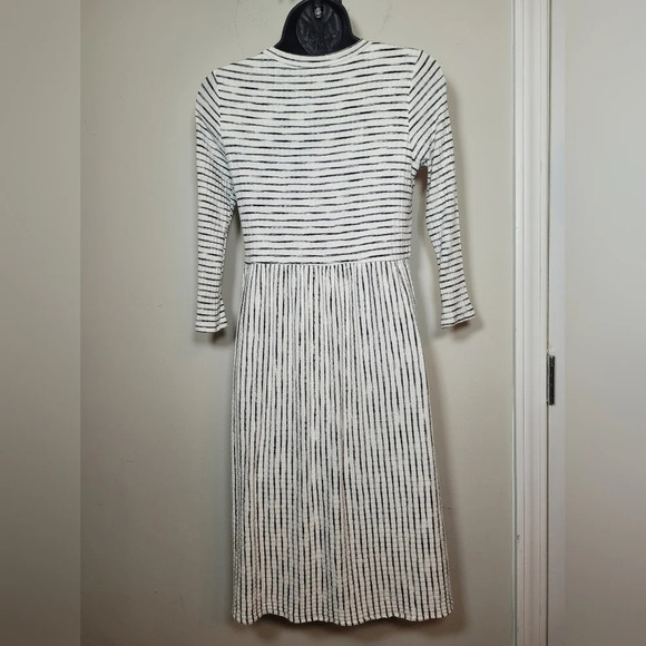 Flamingo Striped Knee Length Long Sleeve Dress sz M - Picture 2 of 8